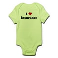 thumbnail image 1 of CafePress - I Love Insurance Infant Bodysuit - Baby Light Bodysuit, 1 of 1