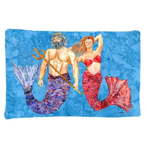 20.5 x 30 in. Mermaid and Merman Moisture Wicking Fabric Standard Pillow Case