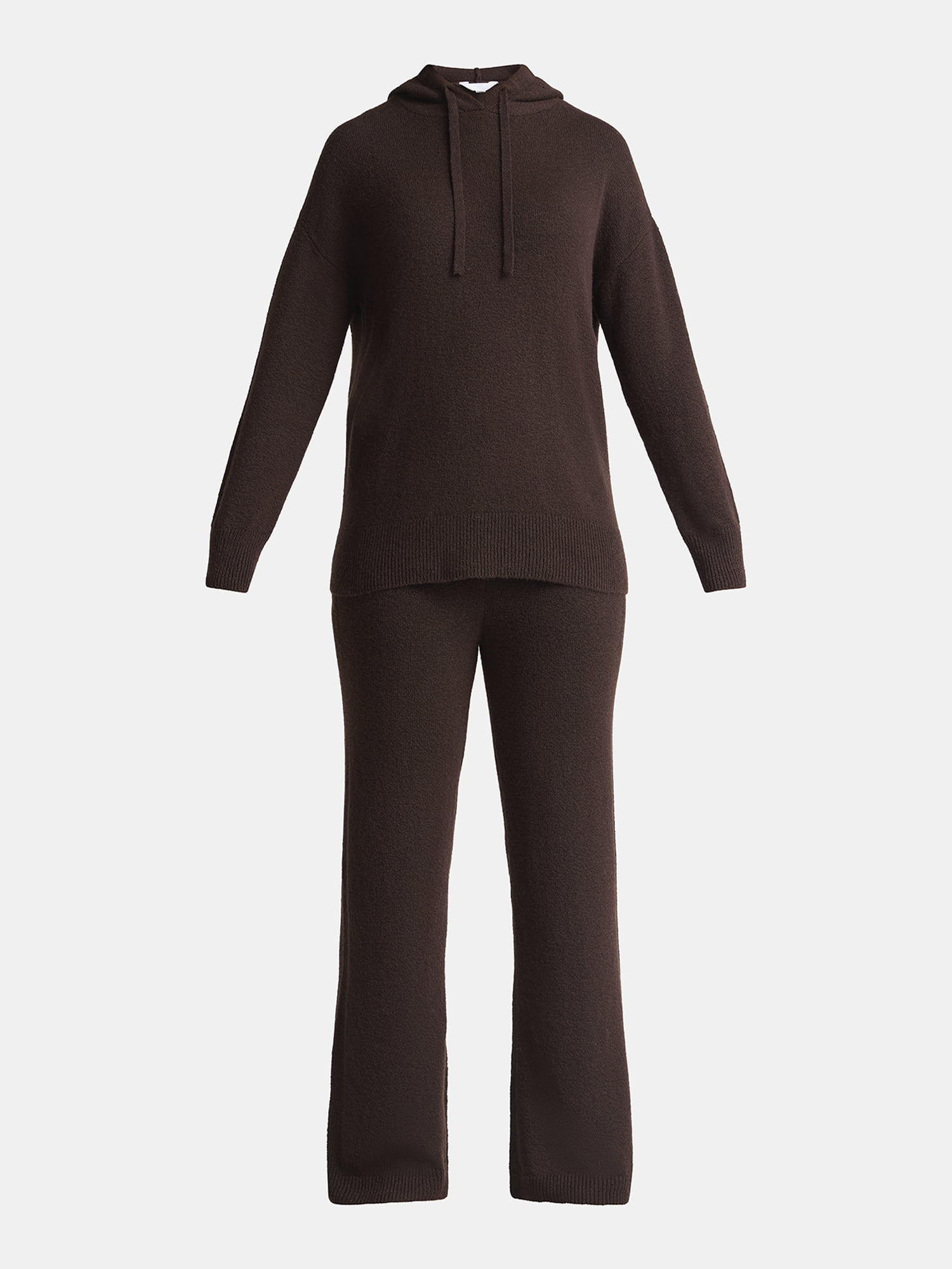 Time and Tru Women's and Women’s Plus Sweater Hoodie and Pants Set, Sizes XS-4X