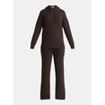 thumbnail image 5 of Time and Tru Women's and Women’s Plus Sweater Hoodie and Pants Set, Sizes XS-4X, 5 of 5
