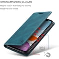 thumbnail image 2 of Case for iPhone 11 6.1 inch, Retro Matte Protective Leather Case with RFID Blocking Viewing Stand Magnetic Closure TPU Shell Flip Cover - Blue, 2 of 16