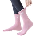 thumbnail image 2 of Yuanlong Women Socks Mid-Calf Yoga Non Dot Grip Socks Embroidery Bow Sports Fitness Hosiery, 2 of 4