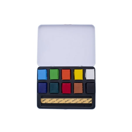 UPC: 9014400235123 | Cretacolor Aqua Brique Watercolor Block 10-Color Tin Set Aqua Brique 10 Color Set