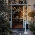 thumbnail image 2 of 6 FT Lighted Birch Tree with 128 Led Lights Decorative Porch Artificial Tree for Home Decoration Warm White Solar Powered, 2 of 6