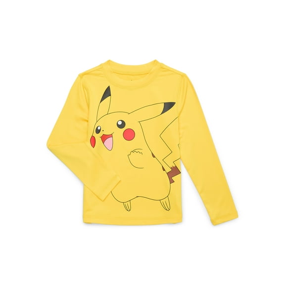 Pokemon Boys’ Graphic Rashguard with Long Sleeves and UPF 50 , Sizes 4-12