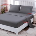 thumbnail image 2 of Matsuzay Sábana ajustable, funda de almohada, funda de colchón, juego de cama de poliéster para Hotel en casa, juego de cama Queen 4 Juegos de cama gris volle Größe, 2 of 6