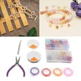 thumbnail image 3 of DIY Jewelry Making Kit, Glass Beads Complete Vibrant Jewelry Making Kit Sorted Box Colorful Beads Safe  For Women For School, 3 of 8