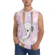 thumbnail image 1 of Fotbe Aerial Yoga for Unicorn Men's Camiseta sin Mangas Estampada para Hombres, Playera Casual para Gimnasio, Entrenamiento, Playa-Medium, 1 of 7