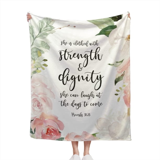 LHSHID Christian Gifts for Women Ultra Soft Religious Gifts Blanket with Bible Verse and Inspirational Thoughts Warm Plush Prayers Blanket Gifts for Men Women 50x60in