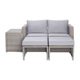 thumbnail image 4 of Contemporary Home Living 5pc Chairs with Table and Stools Outdoor Patio Set - 30" - Gray, 4 of 7