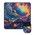 thumbnail image 2 of HELLHERO Sewing Machine Pad Removable Storage Bag Sewing Accessories Dustproof Mat Sewing Machine Mats for Sewing Classes, Vibrant Fractal Cosmos Theme, 2 of 5