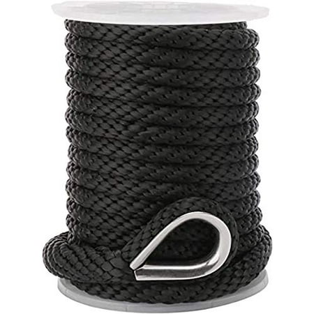 

USR Rope Solid Braid MFP Anchor Line 3/8 x 100 Black Boat