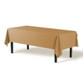 thumbnail image 6 of Exquisite 54" x 108" Gold Disposable Tablecloths - Rectangle Plastic Tablecovers - 48 Pack, 6 of 10