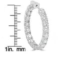 thumbnail image 4 of Pompeii 6.13 cttw Diamond Inside Outside Hoops 14k White Gold 30mm Tall Lab Grown (F,VS), 4 of 4