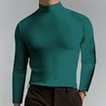 thumbnail image 2 of Garbnen Green Turtle Neck Shirt Men Mock Neck Long Sleeve Men Base Layer Fitted Winter Warm Undershirts for Men, 2 of 8