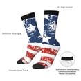 thumbnail image 4 of Xecao USA Colors Stripes1 Pattern Sport Socks for Women and Men Crew Socks Sporty Calf Socks Casual Socks, 4 of 6