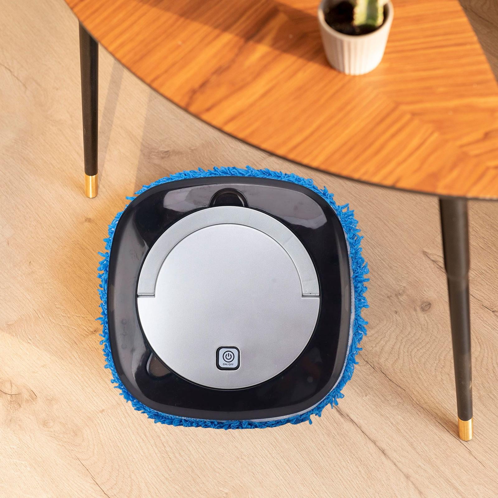 Baoblaze Automatic Floor Mopping Machine Robot Vacuum Cleaner for Carpet Tiles Marble argent