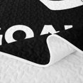 thumbnail image 5 of Erosebridal Silhouette Ice Hockey Goalie Quilt Full for Boys Men, Motivational Print Full Bedspread Sets, Black White, 3 Pieces, 5 of 7