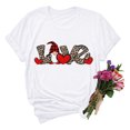 thumbnail image 2 of Ichuanyi Womens Tops Summer Women's Casual Love Letter Printing Short Sleeve T-Shirt Tops, 2 of 3