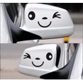 thumbnail image 1 of SHAR Funny, Cute and Cheerful Winking Smiley Face Car Mirror Stickers (Black), 1 of 3