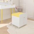 thumbnail image 1 of Kojooin Tabouret de Coiffeuse Moderne avec Tiroir de Rangement, Chaise de Coiffeuse Rembourrée sur Roulettes, 1 of 8