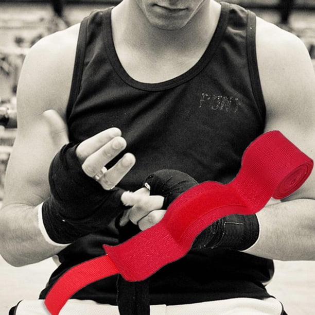 Correa deportiva Vendaje de boxeo Muay MMA Taekwondo Guante de mano Wrap Rojo Sywqhk Para Estrenar