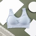 thumbnail image 2 of dmqupv Front Closure Bras for Women Women's Wireless T-shirt Bra, Moisture-Wicking Convertible Smoothing Bra, Full-coverage Light Blue One Size, 2 of 3