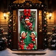 thumbnail image 6 of Christmas Door Cover, Holiday Front Door Hanging Decor, Classic Santa Snowman Design for Home Entryway, 6 of 8