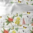 thumbnail image 4 of 6ix Tailors  Vintage Botanicals Comforter & 2 Pillow Shams Set, White - Super King Size - 3 Piece, 4 of 5