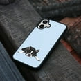 thumbnail image 4 of WIRESTER Shockproof Soft Rubber Cover Case for Apple iPhone 16 6.1" 2024, Boston Terrier Dog Lying Down Looking Up On Light Blue Background, 4 of 5