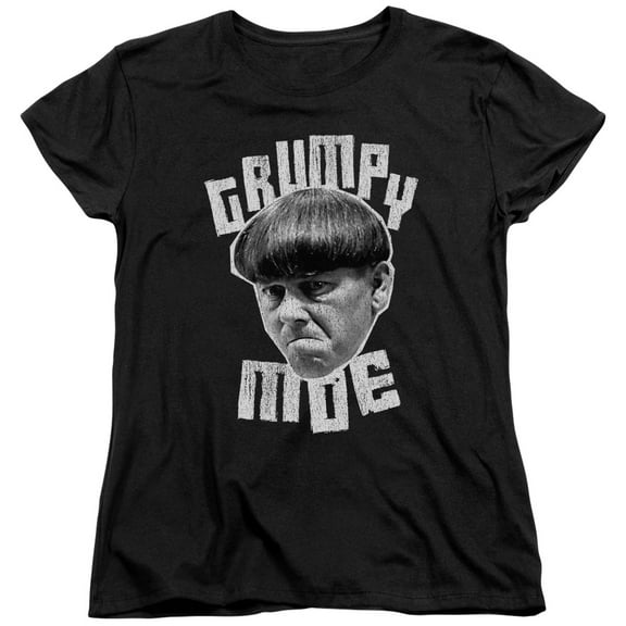 Three Stooges Grumpy Moe S/S Women's T-Shirt Black
