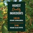 thumbnail image 6 of Ashwagandha Capsules 1300mg for Stress Relief Support, Organic Ashwagandha Supplements, 120 Ct, 6 of 9