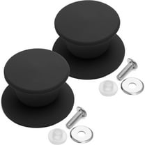 Pot Lid Handle, Silicone Universal Pan Lid Holding Handles, Non-Slip Knob for Kitchen Cookware Lid & Cover, Heat Resistant (2 Pack Black)