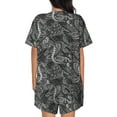 thumbnail image 3 of Qekee Snake Women's Pajama Set Short Sleeve Sleepwear Summer Home Wear with Pockets Soft Short Sleeve Shirt - Snake, 3 of 9