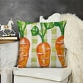 thumbnail image 2 of SHANXI  Pillow Cover Five Watercolor Carrots Decorations Holiday Farmhouse Spring Pillow Case Decor for Home Sofa Couch 12x12in, 2 of 5