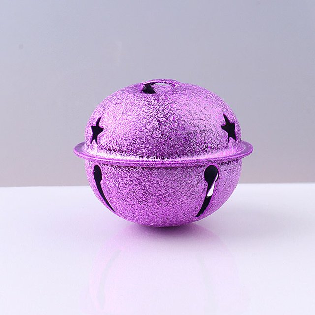 Cascabeles grandes con colgante de estrella hueca, 40mm, campanas de árbol de Navidad, decoración de fiesta de Festival, manualidades DIY, accesorios para collar de mascotas