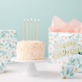 thumbnail image 4 of Medium Foil Print ‘Happy Birthday’ Daisies Birthday Gift Bag Blue/White –, 4 of 4