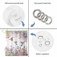 thumbnail image 3 of Watercolor Flowers Shower Curtain Set - 72" x 78" Washable Bathtub Curtain with 12 Hooks, Spring Hummingbird Butterflly Floral Waterproof Fabric Stall Shower Curtains for Bathroom/Bathtub Décor, 3 of 6