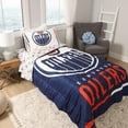 thumbnail image 1 of Le Oilers de Edmonton de la NHL Ensemble de literie simple 4 pièces, 1 of 9