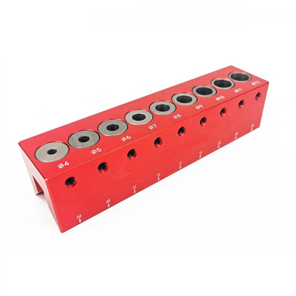 4-12mm Vertical Pocket Hole Jig Woodworking Dowel Drill Guide Centering Locator
