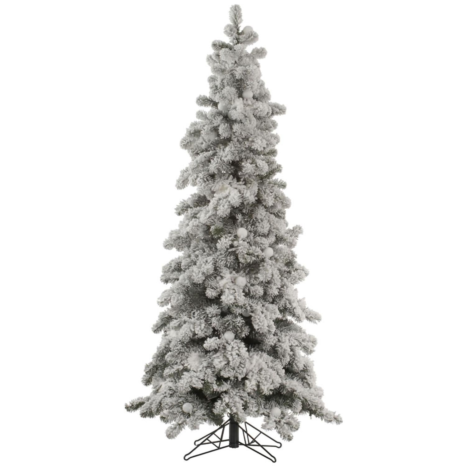 10' Traditional Slim Flocked Kodiak Spruce Artificial ...