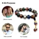 thumbnail image 4 of Pulsera de vidrio de colores multicolor, cuentas de Buda, pulseras elásticas de cuentas de meditación de yoga para hombres y mujeres, 4 of 5