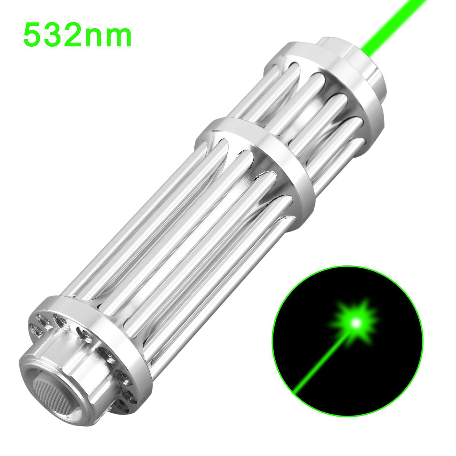 High Power Burn Focus 532nm Green Laser Pointer Astronomy Lazer 
