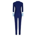 thumbnail image 5 of YONGHS Women UPF 50+ Full Body Swimsuit One Piece Rash Guard Swimwear Long Sleeve Wetsuit Navy Blue S, 5 of 7