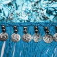 thumbnail image 4 of Qulqfy Mini Skirts for Women Sequin Fringe Blue Party Dance Flowy Fall Short Skirt Womens Skirts, 4 of 4