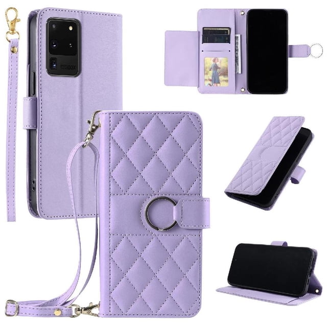 Funda tipo billetera GANGXUN para Samsung Galaxy S20 Ultra – Tapa abatible con correa para mujer