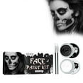 thumbnail image 1 of Halloween Cosplay Cara Pintura Corporal SFX Maquillaje Negro + Blanco Pintura Facial Efectos Especiales Kit De Maquillaje Vestir Kits De Pintura Facial No Tóxicos Para Adultos ANGGREK Halloween Cosplay Face Body Paint, 1 of 2