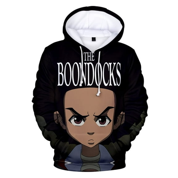 The Boondocks Hoodie fashion women's men's casual long sleeved hooded pocket sports shirt Casual crew-neck hoodie