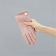 thumbnail image 2 of Audhol Gloves Women'S Winter Outdoor Warm Gloves Suede Pearl And Fleece Cycling And Driving Windproof Gloves Touchscreen Non-Slip Gloves Pink A, 2 of 3