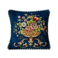 thumbnail image 2 of Blueek Elegant European Embossed Flower Pillow - Soft Cotton Sofa Cushion for Living Room, Car & Bedroom Backrests - Multi-functional Decorative Throw Pillow, 2 of 6